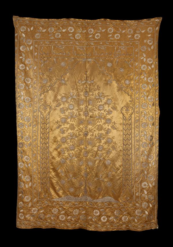 Ottoman Embroidered Gold Silk Hanging | MasterArt